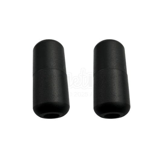 Elastische veters draaicapsule mat sluiting zwart geschikt voor elastische veters van 3 tot 9 mm breed exclusief 4 mm