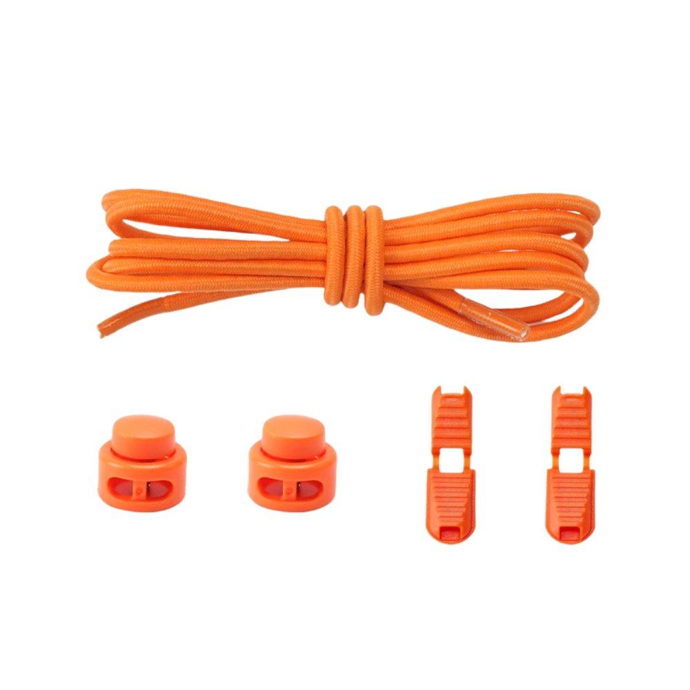 Elastische veters oranje dun 3mm met verstelbare sluiting voor sneakers en dagelijks gebruik