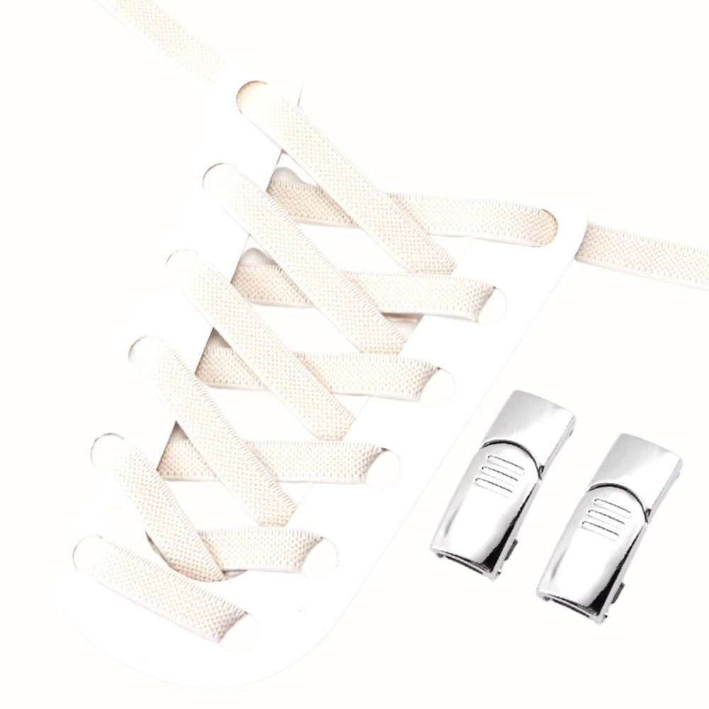 Beige elastische veters 9 mm met magneetsluiting voor een subtiele en elegante stijl