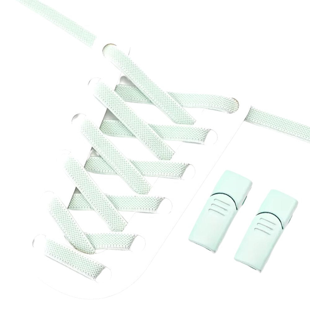 Lichtgroene elastische veters 9 mm met magneetsluiting voor een frisse en zachte pasvorm