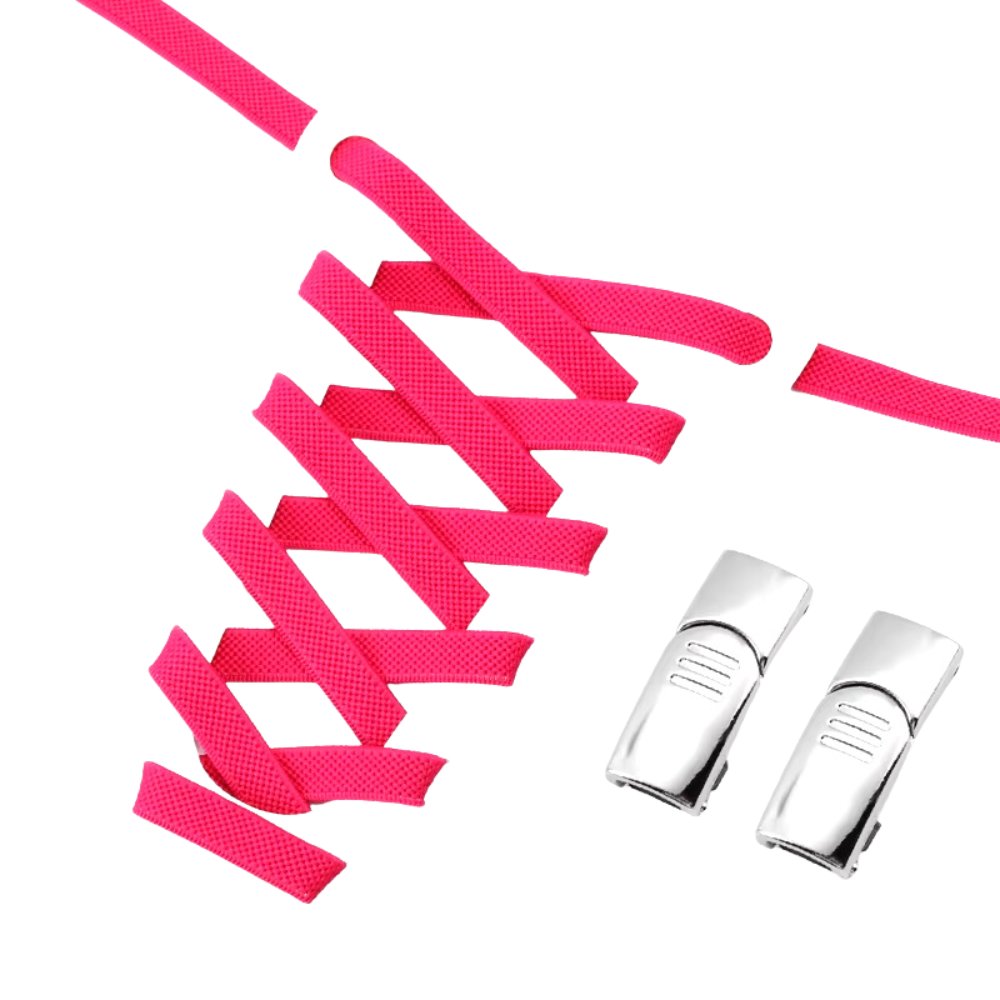 Rozerode elastische veters 9 mm met magneetsluiting voor een moderne en modieuze uitstraling