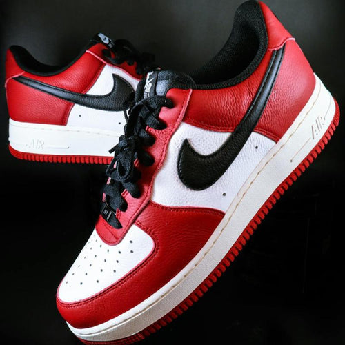 hoe valt nike air force 1 rood met wit en zwarte swoosh