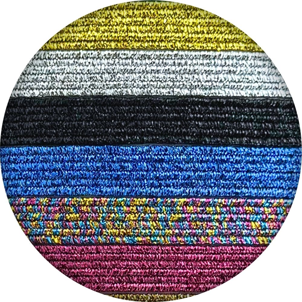 Elastische veters glitter 6 mm