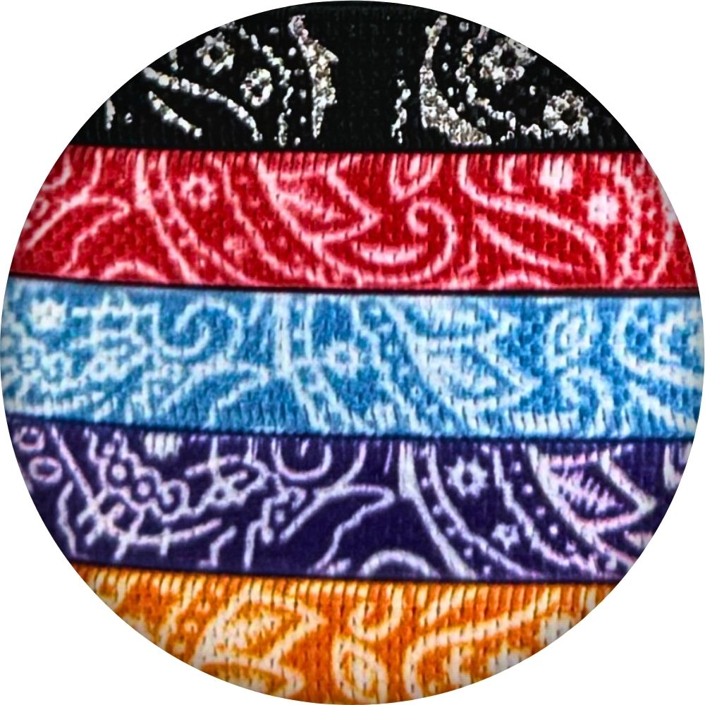 Elastische veters paisley 9 mm