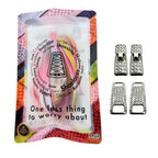 Elastische veters zonder strikken bling bling 6mm haak zilveren sluiting roze regenboog in luxe verpakking