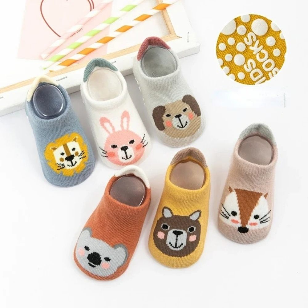 Babysokjes met print en antislip