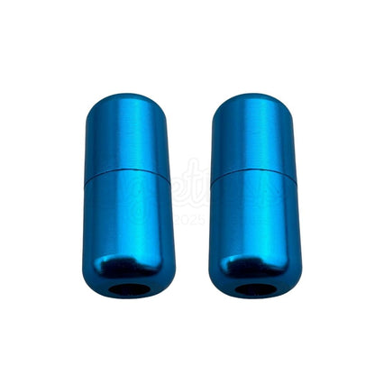 Elastische veters draaicapsule glans sluiting lichtblauw geschikt voor elastische veters van 3 tot 9 mm breed exclusief 4 mm