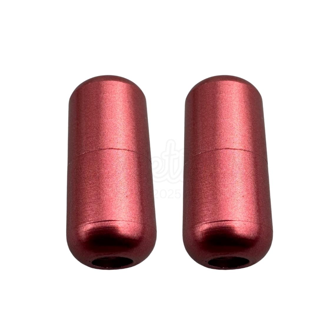 Elastische veters draaicapsule mat sluiting fuchsia geschikt voor elastische veters van 3 tot 9 mm breed exclusief 4 mm