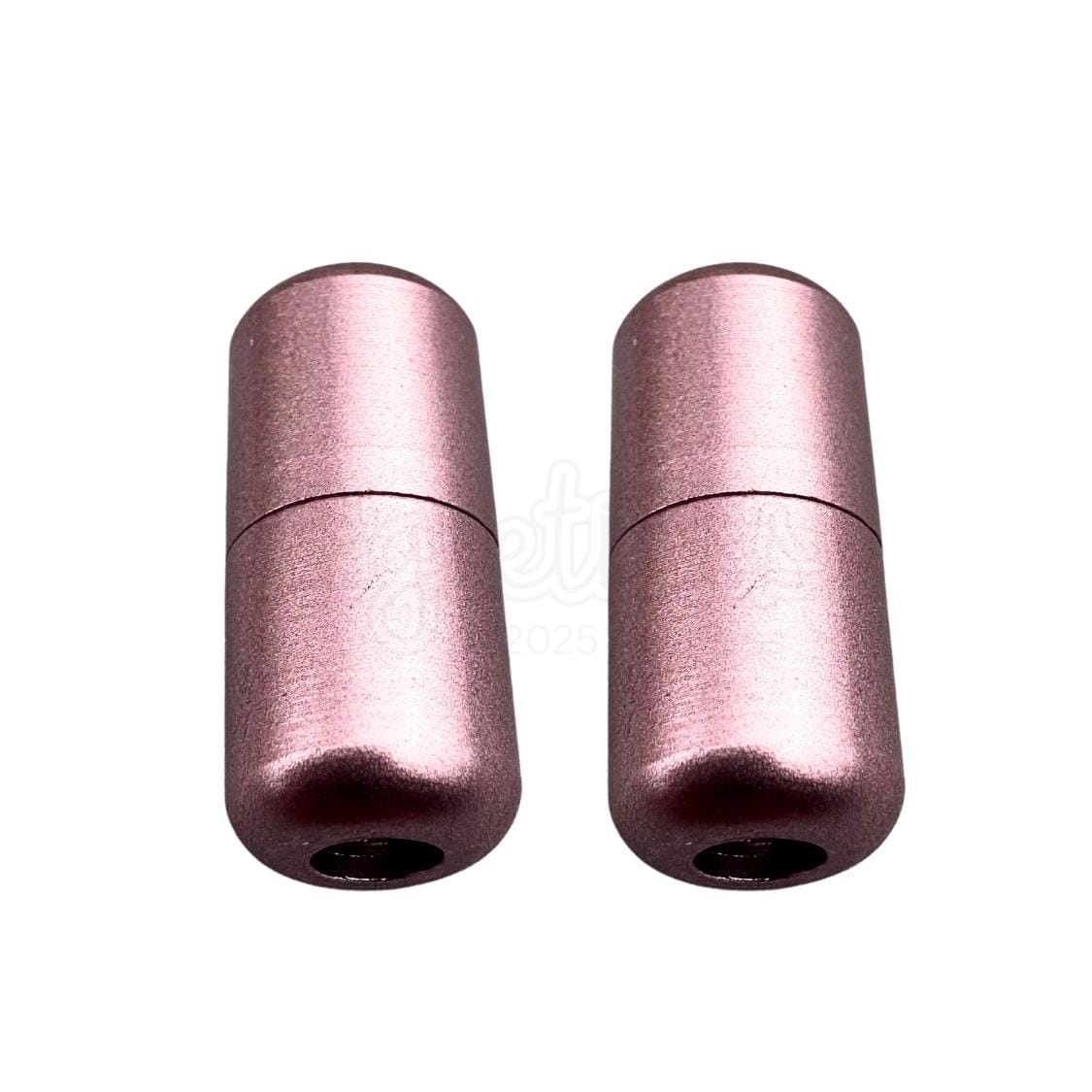 Elastische veters draaicapsule mat sluiting lichtroze geschikt voor elastische veters van 3 tot 9 mm breed exclusief 4 mm