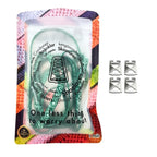 Elastische veters onzichtbaar strikken paisley 9mm onzichtbare clipjes groen wit in luxe verpakking