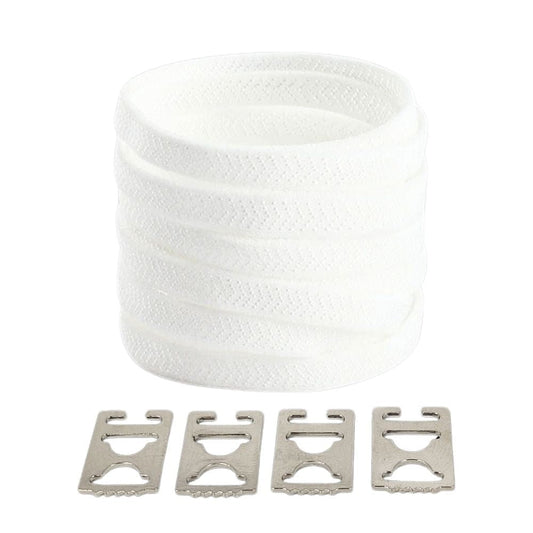 No Tie Laces Flat Wide Clip Lock – Pair