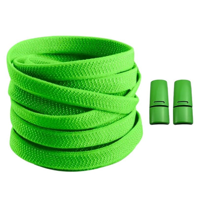 Productafbeelding van platte elastische veters van 8 mm met magneetsluiting in de kleur groen