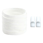 Productafbeelding van platte elastische veters van 8 mm met magneetsluiting in de kleur wit