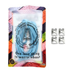 Elastische veters onzichtbaar strikken plat 8mm onzichtbare clipjes lichtblauw in luxe verpakking