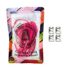 Elastische veters onzichtbaar strikken plat 8mm onzichtbare clipjes rozenrood in luxe verpakking