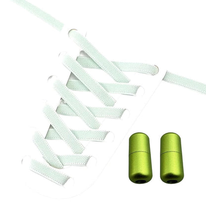 Productafbeelding van platte elastische veters van 9 mm met capsule sluiting in de kleur lichtgroen