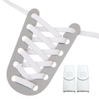 Productafbeelding van platte elastische veters van 9 mm met magneetsluiting in de kleur wit