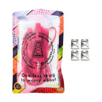 Elastische veters onzichtbaar strikken plat 9mm onzichtbare clipjes rozenrood in luxe verpakking