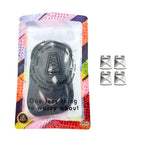 Elastische veters onzichtbaar strikken plat 9mm onzichtbare clipjes zwart in luxe verpakking