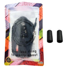 Elastische veters zonder strikken fluffy 7mm capsule sluiting zwart in luxe verpakking