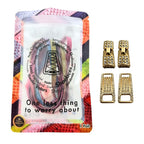 Elastische veters zonder strikken bling bling 6mm haak sluiting snoepkleur in luxe verpakking