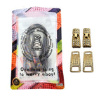 Elastische veters zonder strikken bling bling 6mm haak sluiting zevenkleurig in luxe verpakking