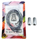 Elastische veters zonder strikken driehoek 3mm capsule sluiting blauw groen paars in luxe verpakking