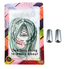 Elastische veters zonder strikken driehoek 3mm capsule sluiting wit groen in luxe verpakking