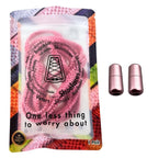 Elastische veters zonder strikken fluffy 7mm capsule sluiting rozenrood in luxe verpakking