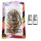 Elastische veters zonder strikken fluffy 7mm magnetische sluiting lichtbruin in luxe verpakking