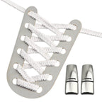 Productafbeelding van fluffy elastische veters van 7 mm met magneetsluiting in de kleur wit