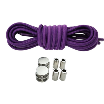 Productafbeelding van ovale elastische veters van 4 mm met luxe lock sluiting in de kleur paars