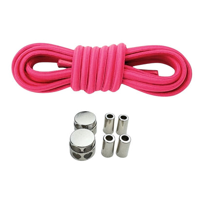 Productafbeelding van ovale elastische veters van 4 mm met luxe lock sluiting in de kleur rozenrood