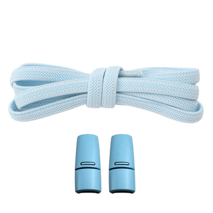 Productafbeelding van platte elastische veters van 6 mm met magneetsluiting in de kleur lichtblauw