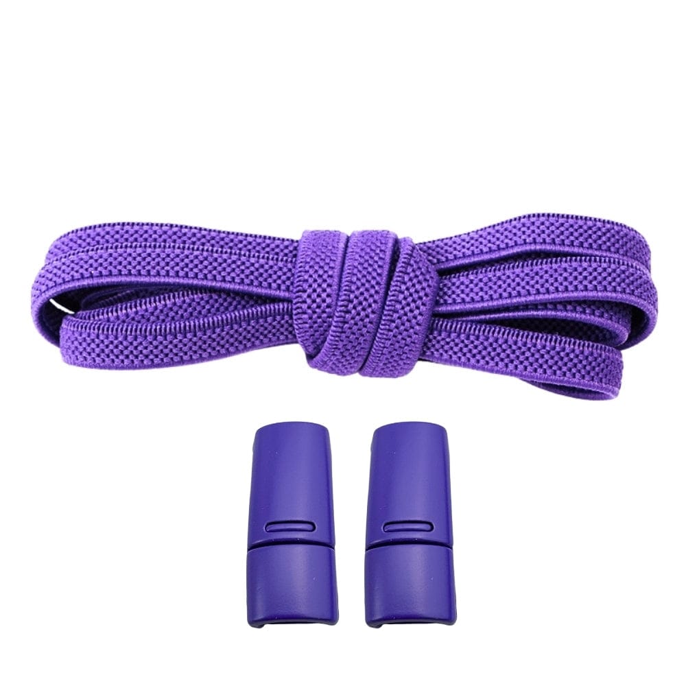 Productafbeelding van platte elastische veters van 6 mm met magneetsluiting in de kleur paars