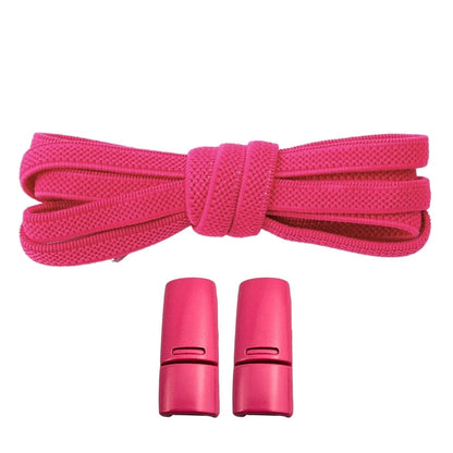 Productafbeelding van platte elastische veters van 6 mm met magneetsluiting in de kleur rozenrood