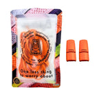 Elastische veters zonder strikken plat 6mm magnetische sluiting oranje in luxe verpakking