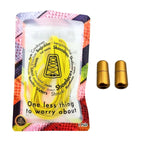 Elastische veters zonder strikken plat 7mm capsule sluiting geel in luxe verpakking