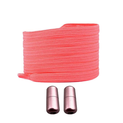 Productafbeelding van platte elastische veters van 7 mm met capsule sluiting in de kleur oranjerood