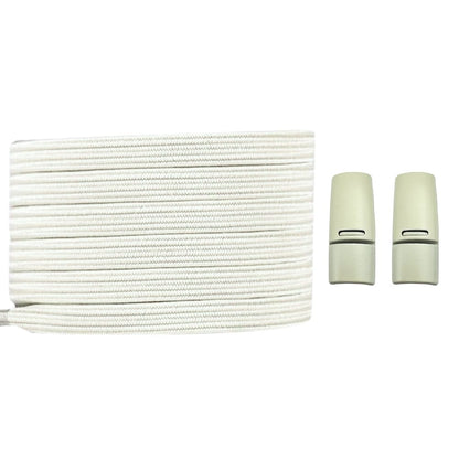 Productafbeelding van platte elastische veters van 7 mm met magneetsluiting in de kleur beige