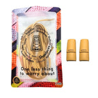 Elastische veters zonder strikken plat 7mm magnetische sluiting lichtbruin in luxe verpakking