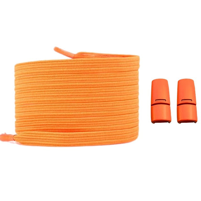 Productafbeelding van platte elastische veters van 7 mm met magneetsluiting in de kleur oranje