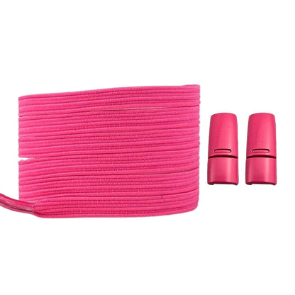 Productafbeelding van platte elastische veters van 7 mm met magneetsluiting in de kleur rozenrood