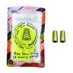 Elastische veters zonder strikken plat 8mm metalen draai capsule fluorescerend groen in luxe verpakking