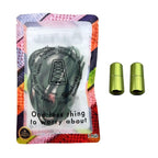 Elastische veters zonder strikken plat 8mm metalen draai capsule mosgroen in luxe verpakking