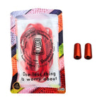 Elastische veters zonder strikken plat 8mm metalen draai capsule rood in luxe verpakking