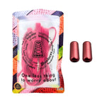 Elastische veters zonder strikken plat 9mm metalen draai capsule rozenrood in luxe verpakking