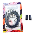 Elastische veters zonder strikken reflecterend 3mm capsule sluiting marineblauw in luxe verpakking