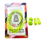 Elastische veters zonder strikken reflecterend 3mm lock sluiting fluorescerend groen in luxe verpakking