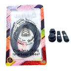 Elastische veters zonder strikken reflecterend 3mm lock sluiting marineblauw in luxe verpakking